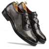 The Isaac CrissCross Lace-Up in Gray Marble - Escaro Royale