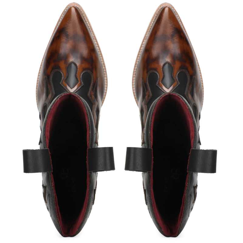 Olympus Handpainted Flame Cowboy Boots - Escaro Royale