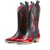 Olean Handpainted Flame Cowboy Boots - Escaro Royale