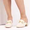 Luisa Luxury Horsebit Nude Mules 1022 - Escaro Royale
