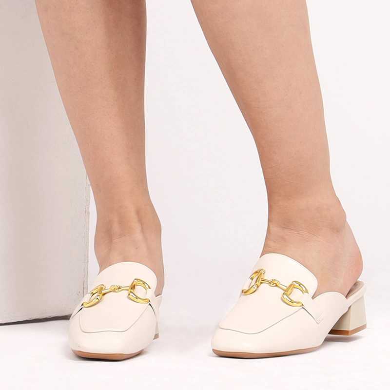 Luisa Luxury Horsebit Nude Mules 1022 - Escaro Royale