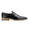 Black Full Grain Leather Kiltie Monkstrap shoes - Escaro Royale