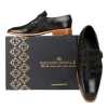 Black Full Grain Leather Kiltie Monkstrap shoes - Escaro Royale