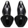 Stalwart Black Designer Fur Boots - Escaro Royale