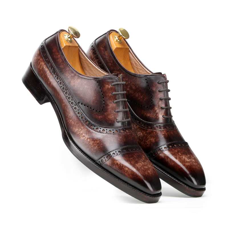 Matt Brown Designer Oxfords in Brown - Escaro Royale