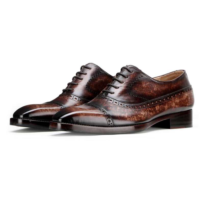 Matt Brown Designer Oxfords in Brown - Escaro Royale