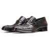 Garett Textured Horsebit Slipons in Black - Escaro Royale
