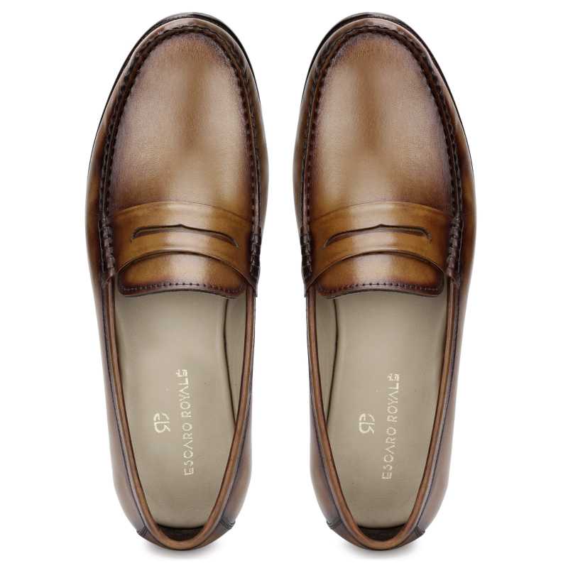 The Elinor Loafer in Tan - Escaro Royale