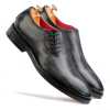 Side-Laceup Black-Gray Ashwood Wholecut Oxford - Escaro Royale
