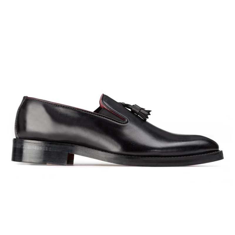 Designer Black Tassel Loafer - Escaro Royale