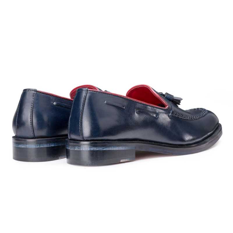 Blue Braided Tassel Designer Loafer - Escaro Royale