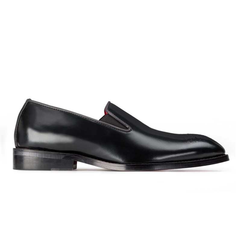 Black Medallion Slip On - Escaro Royale