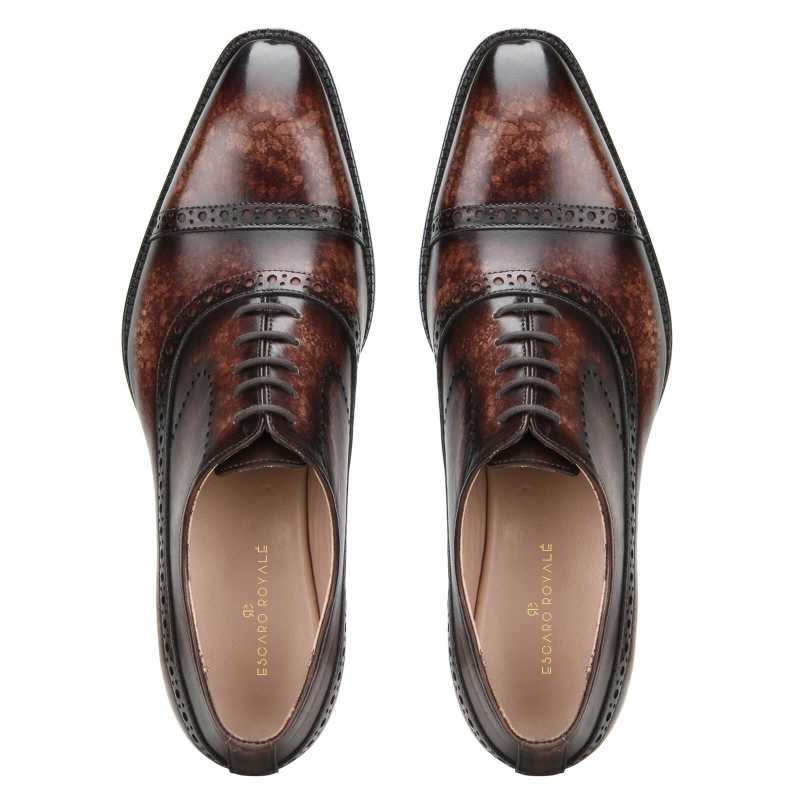 Matt Brown Designer Oxfords in Brown - Escaro Royale