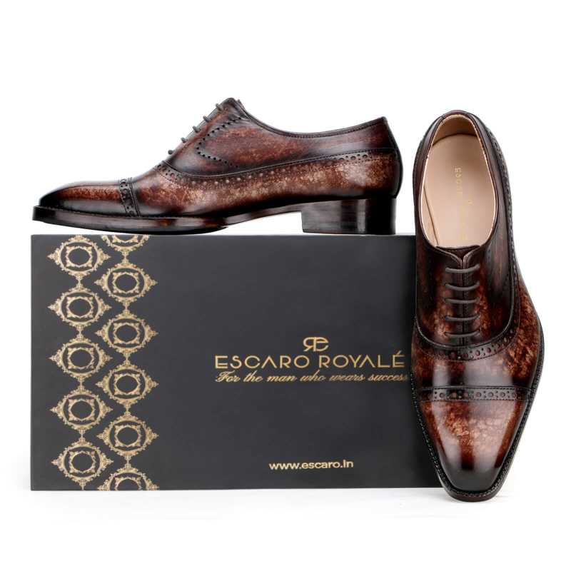 Matt Brown Designer Oxfords in Brown - Escaro Royale