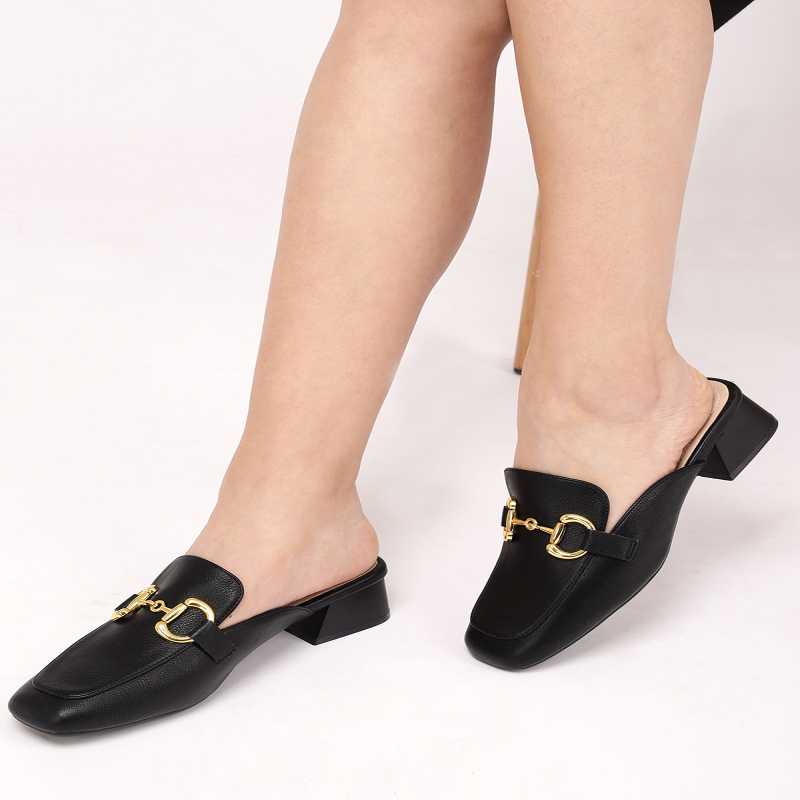 Ariel Black Horsebit Slipons 1022 - Escaro Royale