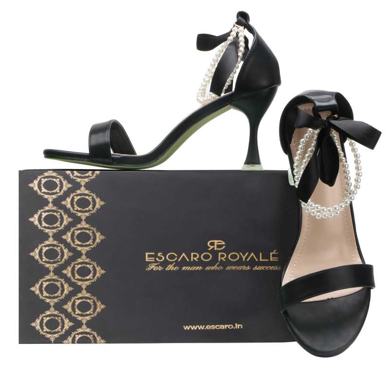 Elisa Pyramid Heel Pearl Ankle-Strap 1022 - Escaro Royale