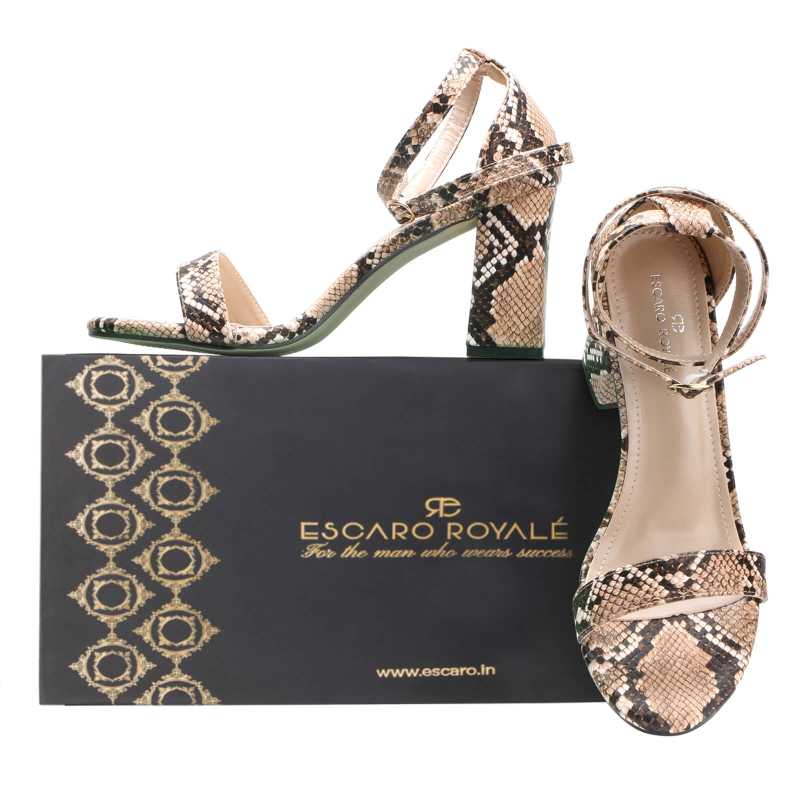 Fiona ankle straps block heels 1022 - Escaro Royale