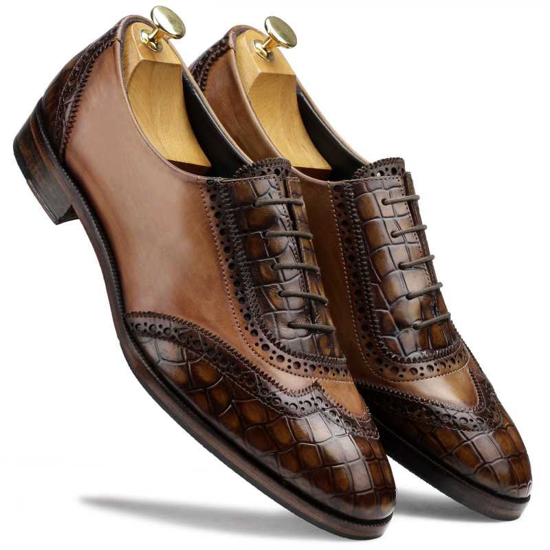 The Magellan Oxford in Tan - Escaro Royale