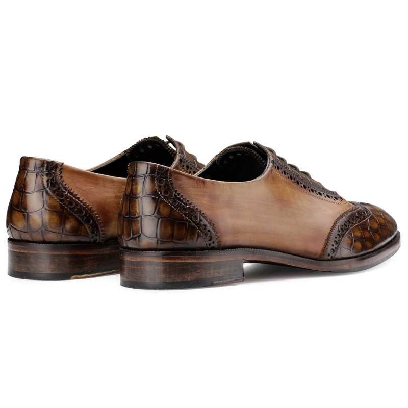 The Magellan Oxford in Tan - Escaro Royale
