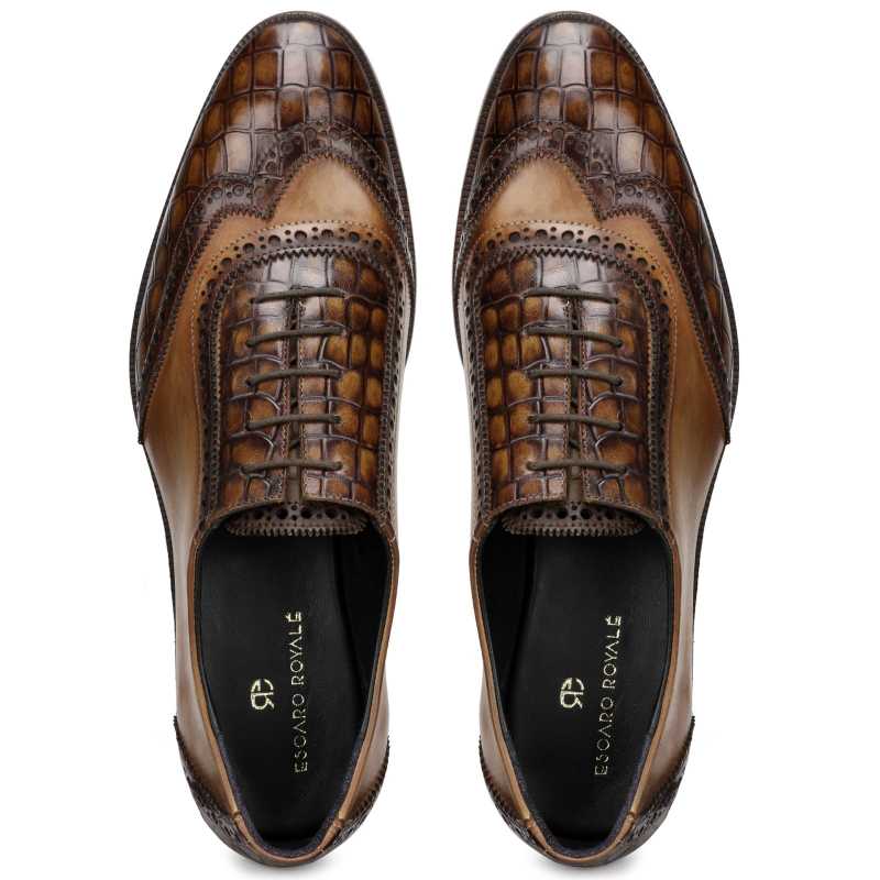 The Magellan Oxford in Tan - Escaro Royale
