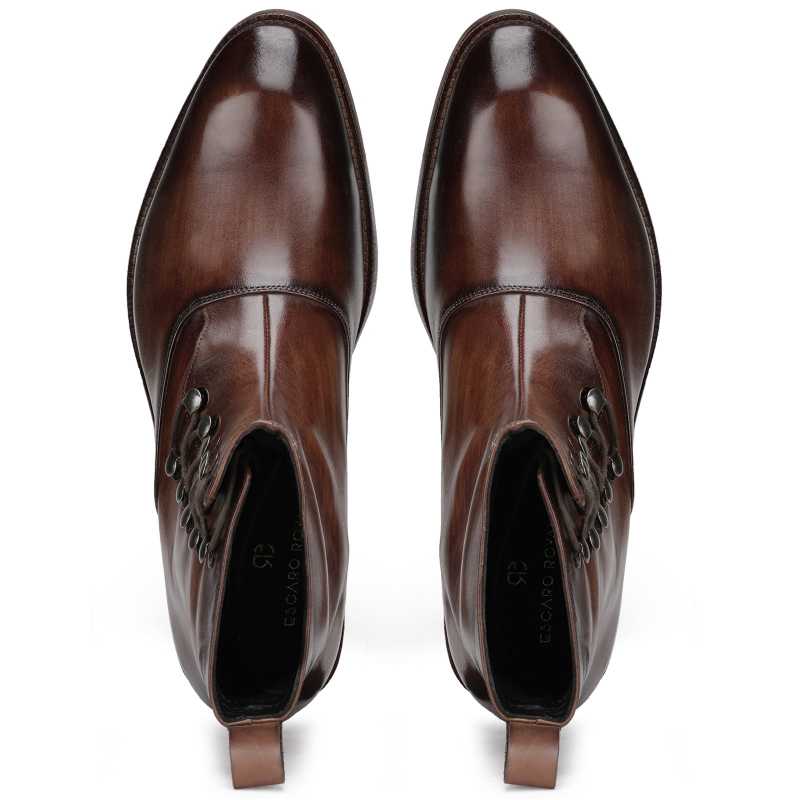 The Francisco Ankle Boot in Brown - Escaro Royale