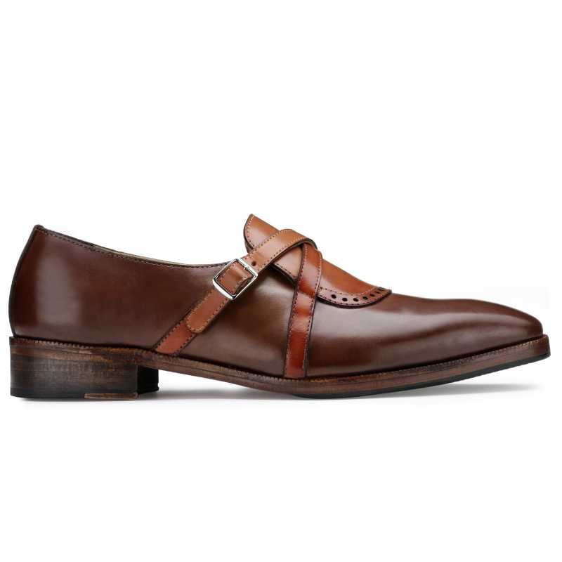 The Drake Cross Monk in Brown Tan - Escaro Royale