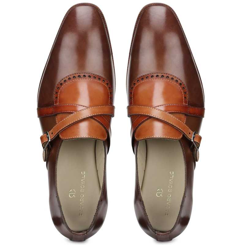 The Drake Cross Monk in Brown Tan - Escaro Royale