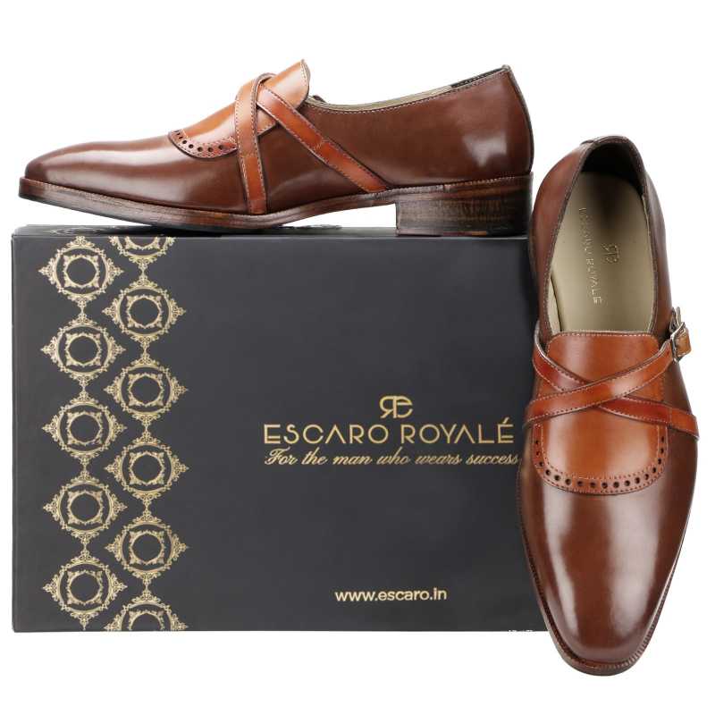 The Drake Cross Monk in Brown Tan - Escaro Royale
