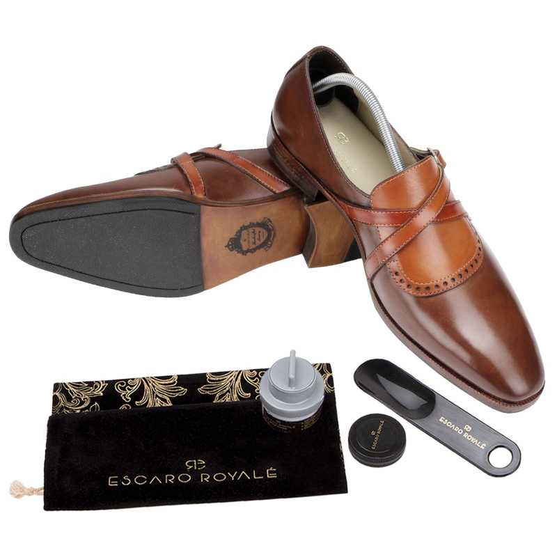 The Drake Cross Monk in Brown Tan - Escaro Royale