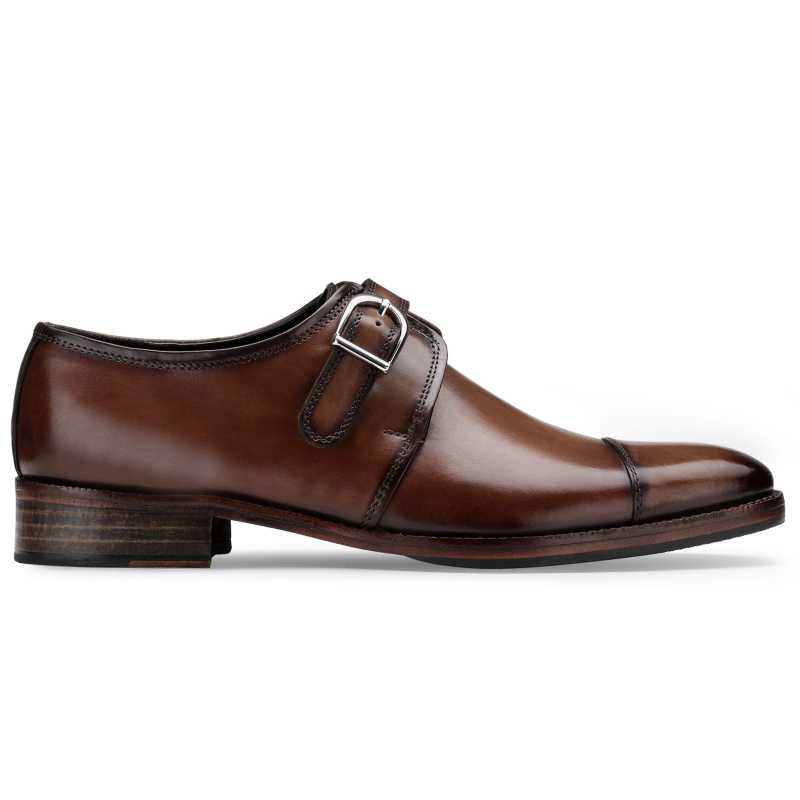 The Henry Toecap Monkstrap in Cognac - Escaro Royale