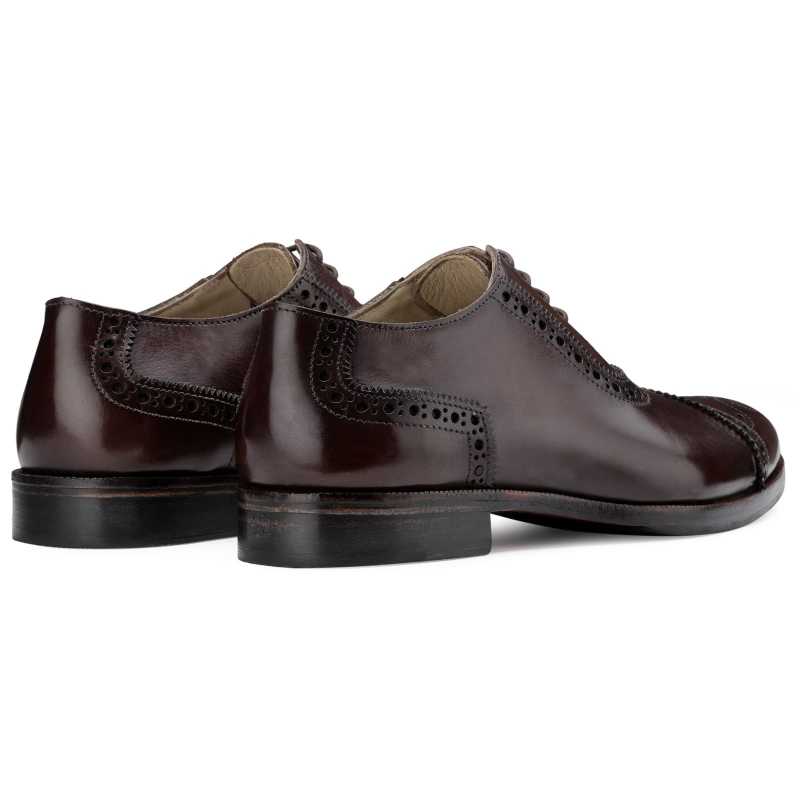 The Livingstone Medallion Toe Oxford in Dark Brown - Escaro Royale
