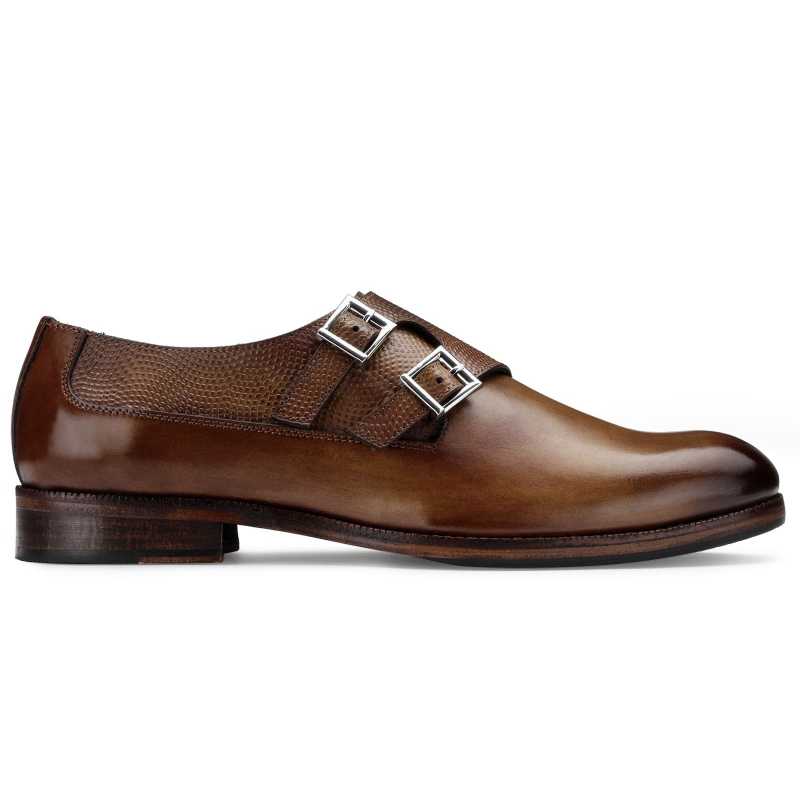 The Samuel Designer Double Monk in Cognac - Escaro Royale
