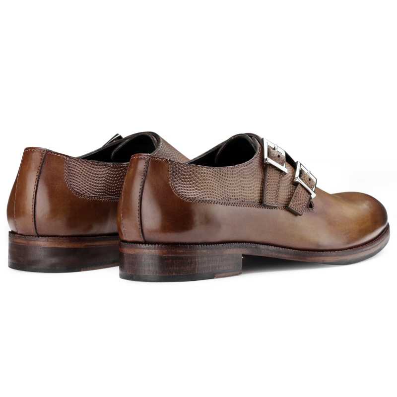 The Samuel Designer Double Monk in Cognac - Escaro Royale