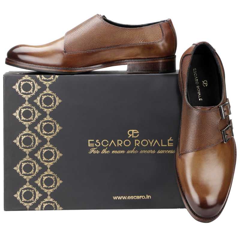 The Samuel Designer Double Monk in Cognac - Escaro Royale