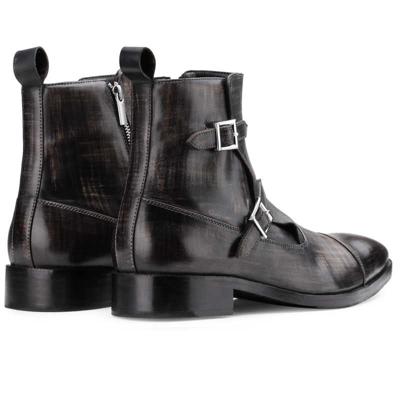 The Hernan Toecap Ankle Boot in Grey - Escaro Royale