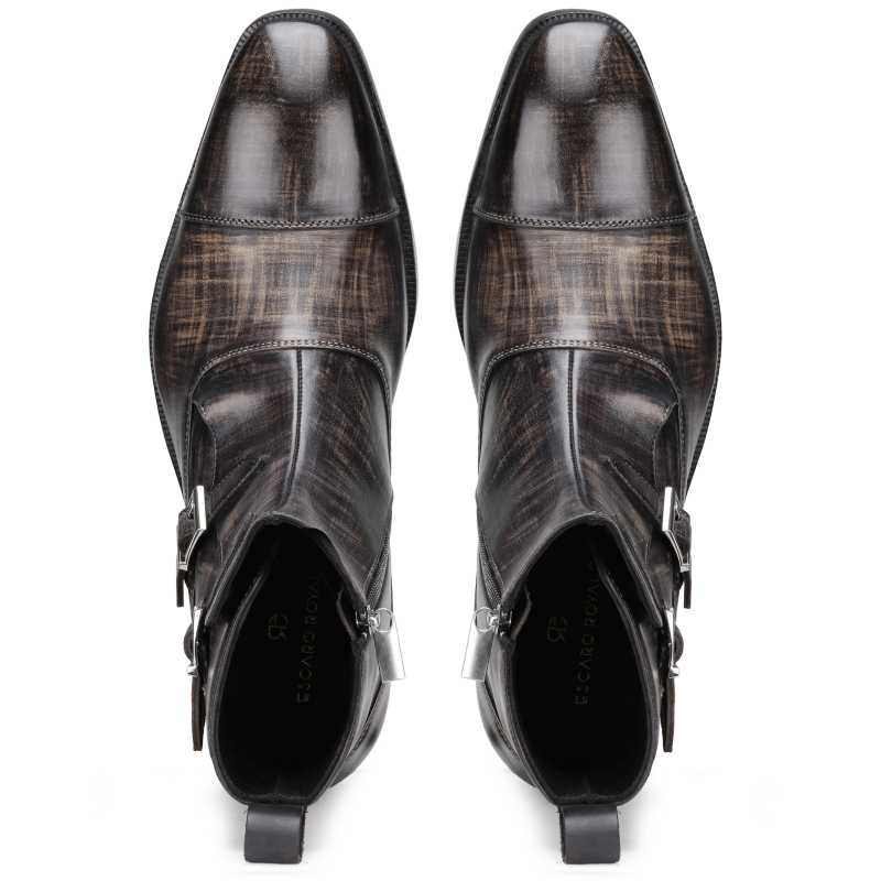 The Hernan Toecap Ankle Boot in Grey - Escaro Royale