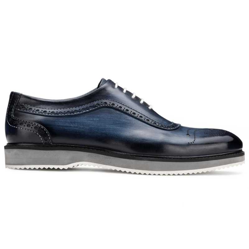 The Cortes Designer Oxford in Blue - Escaro Royale