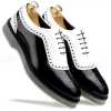 The Cortes Designer Oxford in Black White - Escaro Royale