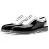 The Cortes Designer Oxford in Black White - Escaro Royale