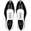 The Cortes Designer Oxford in Black White - Escaro Royale