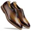The Amerigo Wholecut Oxford in Tan Burnish - Escaro Royale
