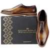 The Amerigo Wholecut Oxford in Tan Burnish - Escaro Royale