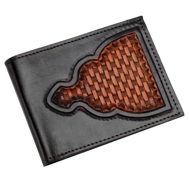 Black Hand - Tooled Leather Mens Wallet - Escaro Royale
