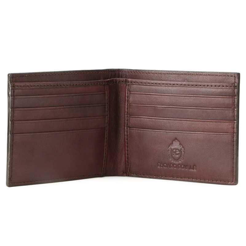 Brown Hand - Tooled Leather Mens Wallet - Escaro Royale