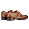 Pharoh Wingtip Double Monks in Tan - Escaro Royale