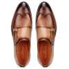Pharoh Wingtip Double Monks in Tan - Escaro Royale