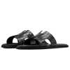 Iconic Textured Sliders - Black - Escaro Royale