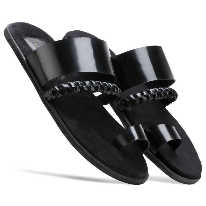 Genesis Weaved Slippers - Black - Escaro Royale