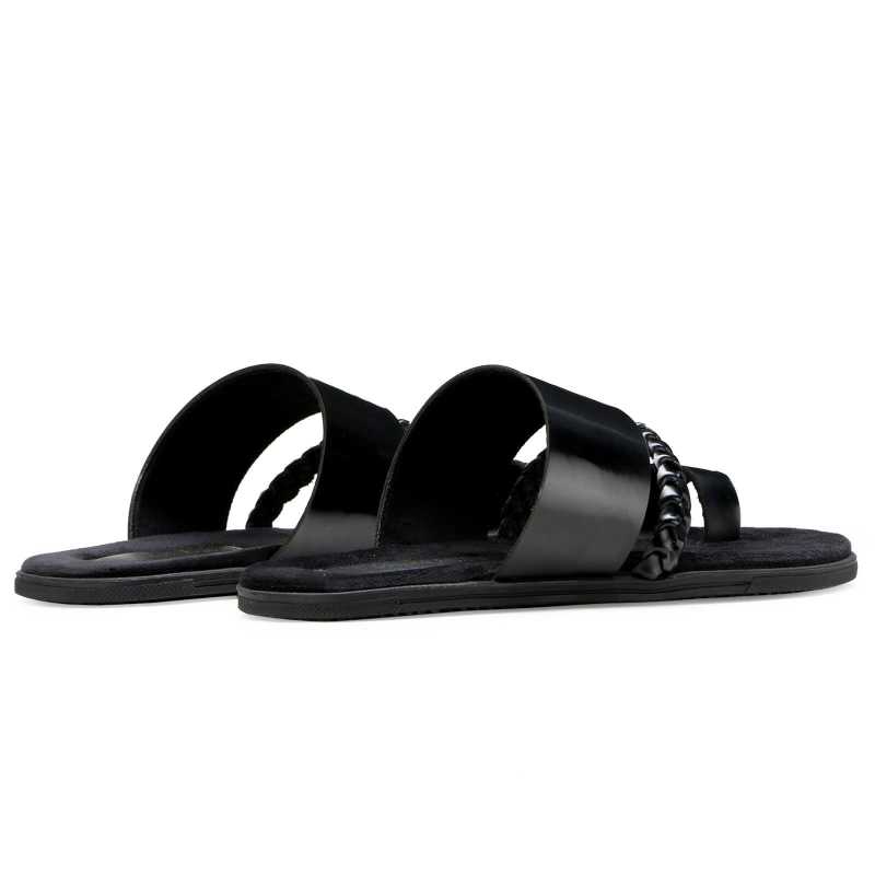 Genesis Weaved Slippers - Black - Escaro Royale