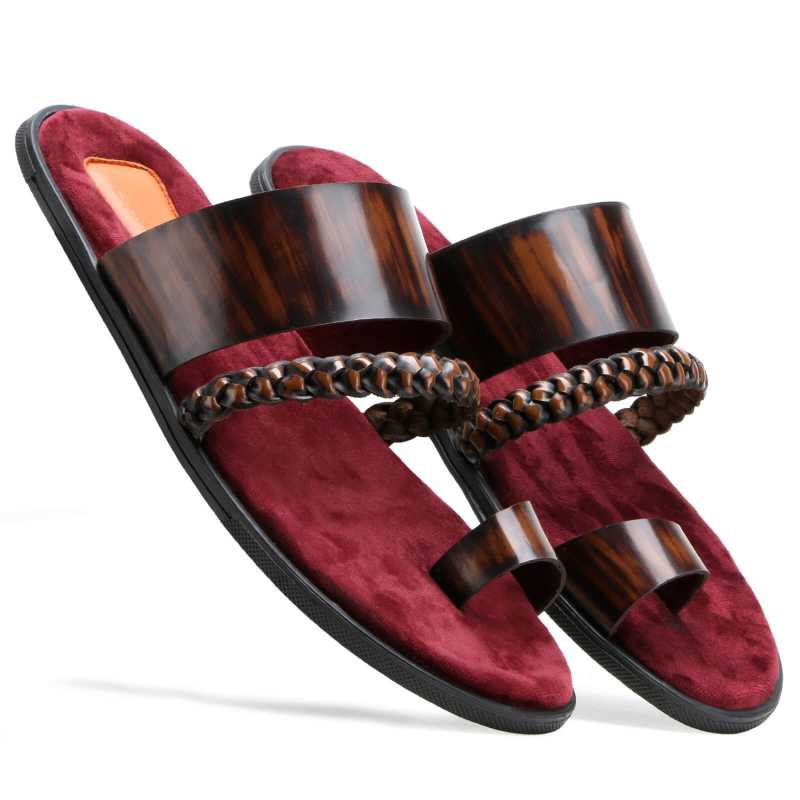 Genesis Weaved Slippers - Brown - Escaro Royale